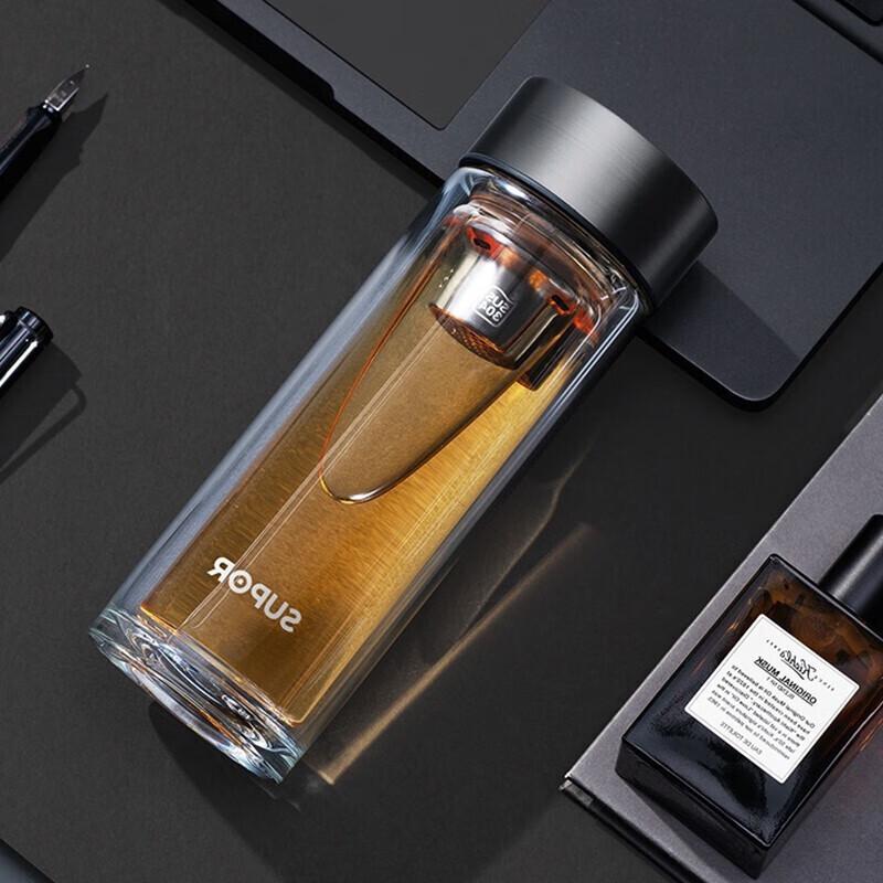 Supor Double-Layer Glass Water Bottle with Filter