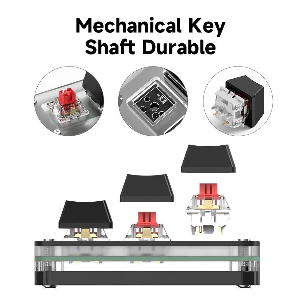 Mini Custom Mini 3 Key Keypad Hot Swap 3 Keys Mini Keypad Copy Paste Cut Keypad  PC