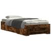 Bed Frame with Storage Smoked Oak 80 X 200 Cm