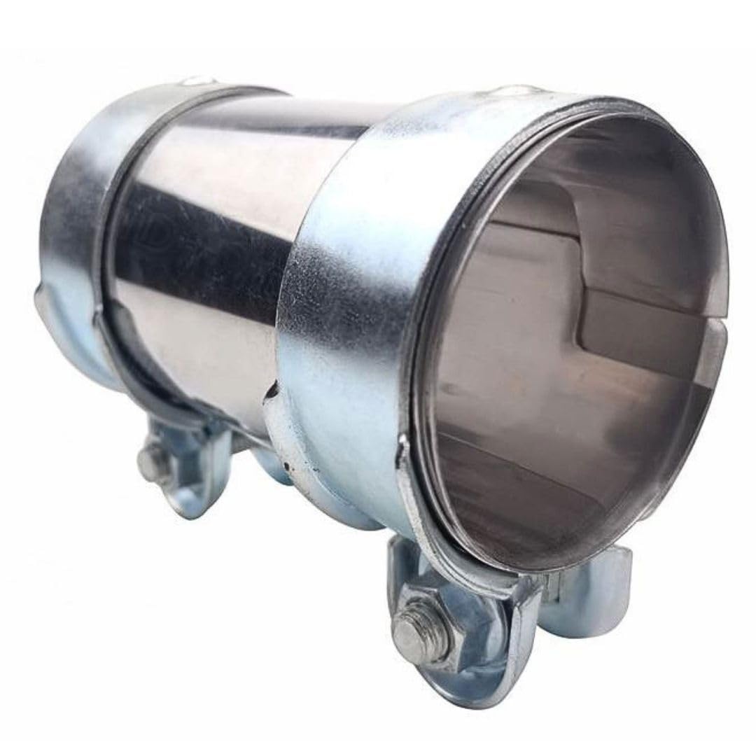 Solvanta Muffler Band Clamp Joint Exhaust Pipe Repair Sleeve Connector Stainless Steel 55mm Car Motorcycle Exhaust Fixing Clamp Bolt Included 96mm x