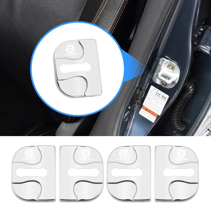 Zinc Alloy Car Door Lock Buckle Cover Protective Covers For Volvo XC90 V90 V60 XC60 V40 S80 S60 S90 C40 XC40 V70 XC70 C30 C70