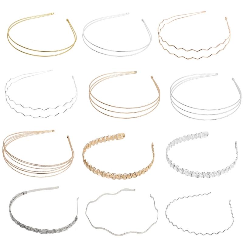 Metal DIY Wedding Headband Bride Crown Gold Headdress Hairwear Hairband Base
