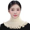 Wool Fake Collar Cervical Support Solid Knit Lapel Scarf Warm Versatile Neck Cover Fashion Minimalist High Neck Women