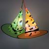 Hanging Ornament Halloween Witch Wizard Hat Home Accessories Wicked Witch Lighted Magican Hat Witch Hats with LED Light
