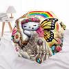 1pc Hello Kitty Butterfly Wings Automatic Opening/Closing Umbrella - Portable Folding Design, 8-Bone Iron Frame Outdoor Umbrella, Ideal Gift for Fans,
