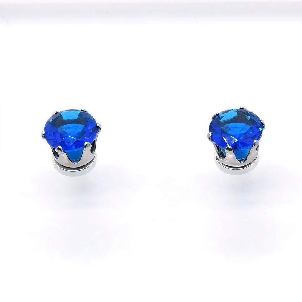 Stainless Steel Zirconia Magnetic Ear Clip - No Piercing Needed, Sparkly Hole-Free Stud for Girls