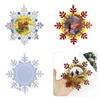 Photo Frame Decoration Silicone Mold Snowflake Mirror Epoxy Mold Resin Casting Pendant Mold Suitable for Diy Crafts
