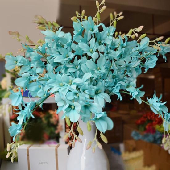 Artificial Fake Orchid Flower Plant Home Office Wedding Party Decor Ornament