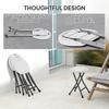 Set Of Four Folding Carry Stools White