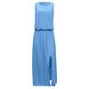 Summer Sleeveless Swing Dress Women Casual Solid Color Long Beach Party Round Neck Dress