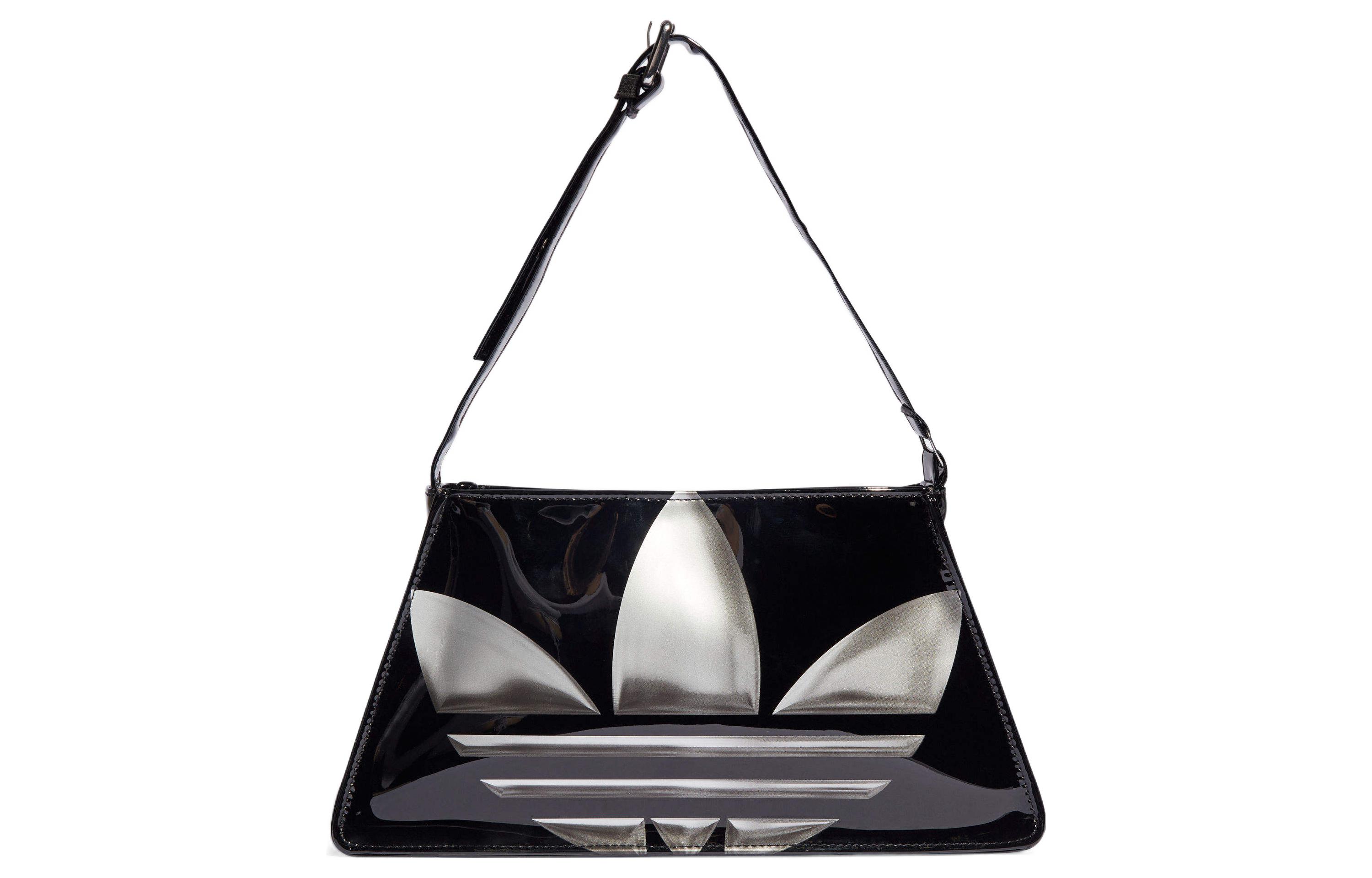 Adidas Originals Trefoil Polyurethane Leather Handbag Mini Unisex Black II3390 Mini
