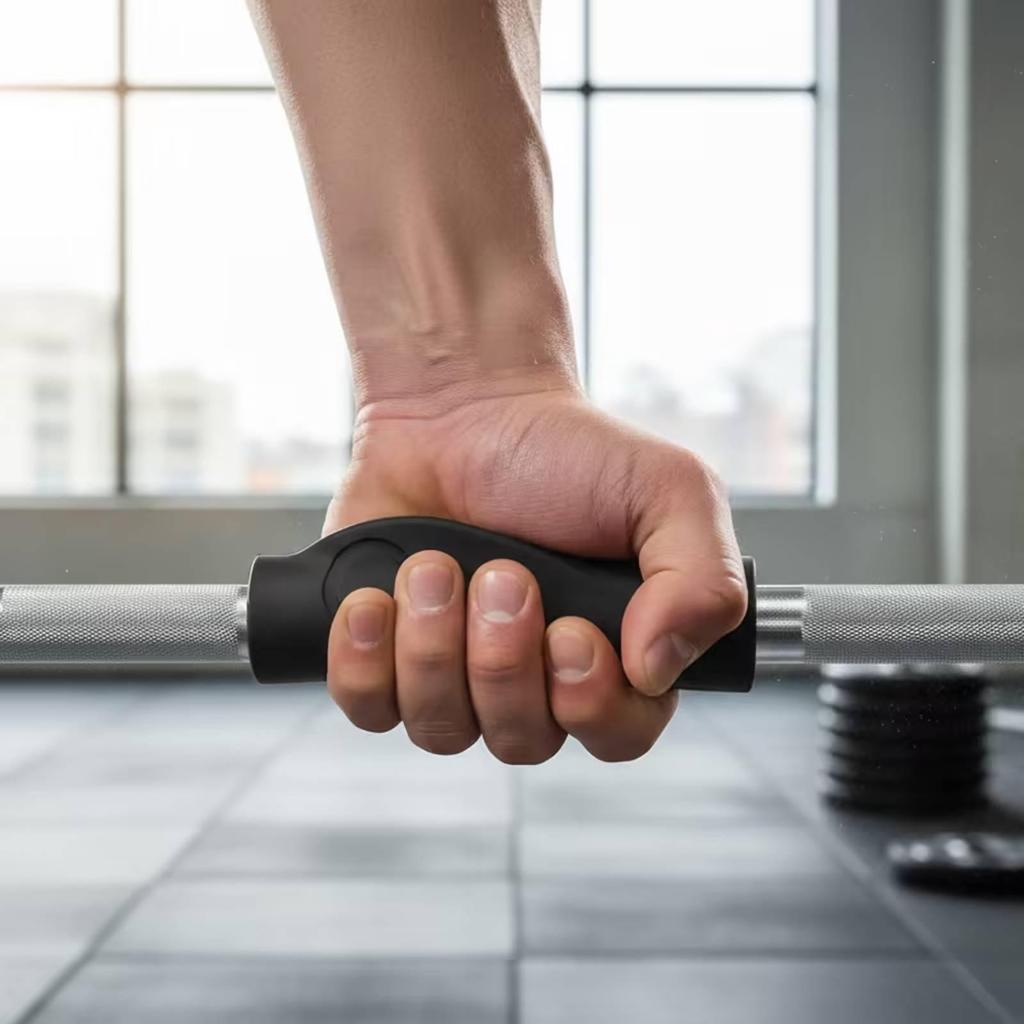 2 Pieces Barbell Grip Attachment Ergonomic Bar Contoured Fitness Equipment