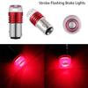 2pcs Car Tail Brake Light Strobe Flashing LED Lamp Motorcycle Warning Light Bulb Red Stronger Light 12V LED Rear Taillight