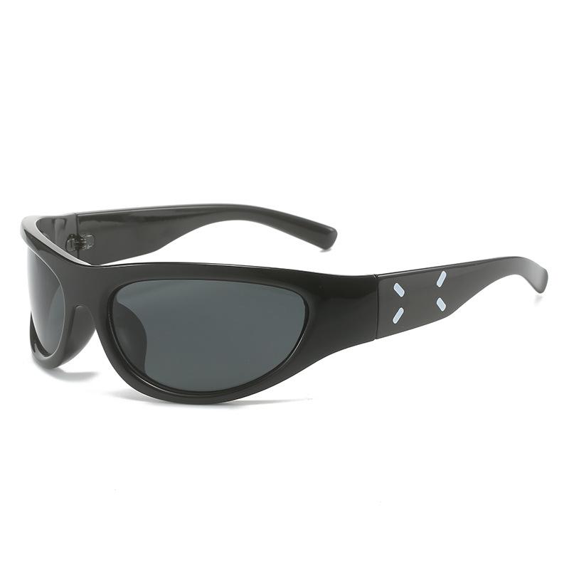 Neue Zukunftstechnologie Sense Sonnenbrille Konkave Form Foto Sport Sonnenbrille Welle Y2K Spice Girl Reitsonnenbrille