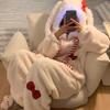Winter Niedlich Mädchen Cartoon Korallenfleece Einteiler Pyjama Damen Winter 2025 Warme Einteiler Loungewear Ins