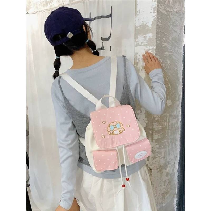 Animal Pattern Backpack For Students Oxford Fabric Small Capacity School Bag With Multiple Storage Compartments