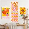Pink Strawberry Lemon Card Cocktails Drink Posters Retro Canvas Painting Living Room Corridor Wall Art Picture Kitchen Bar Decor