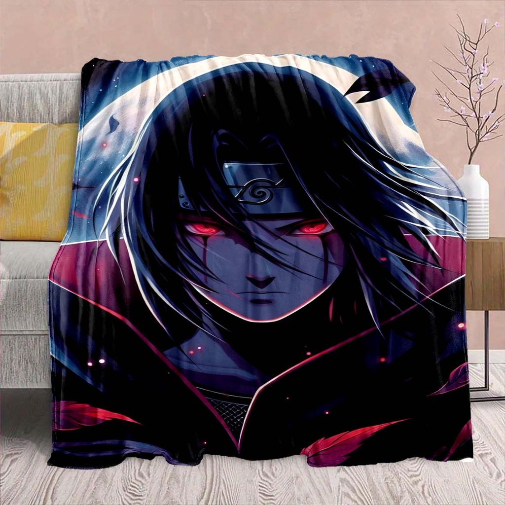 Naruto Anime Flannel Blanket - Soft Warm Perfect for Sofa, Bedding Camping Travel Office Home Decor -QJY