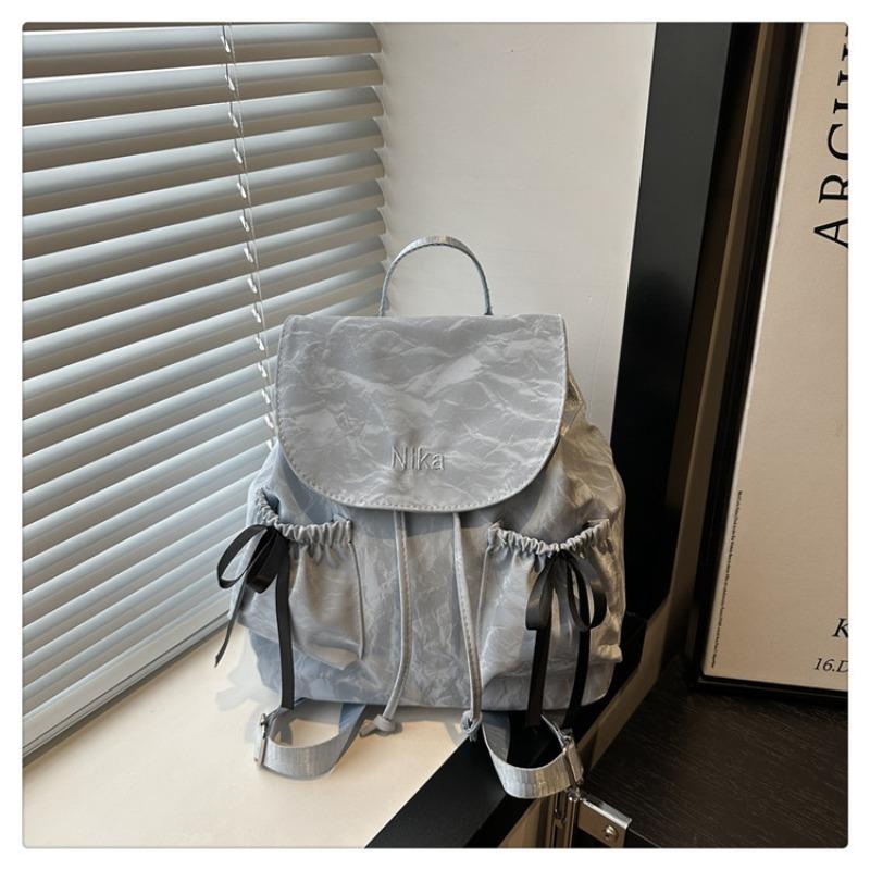 Tide Bow Backpack Women's Bag  Summer New Fashion Sweet Student Class Portable Backpack