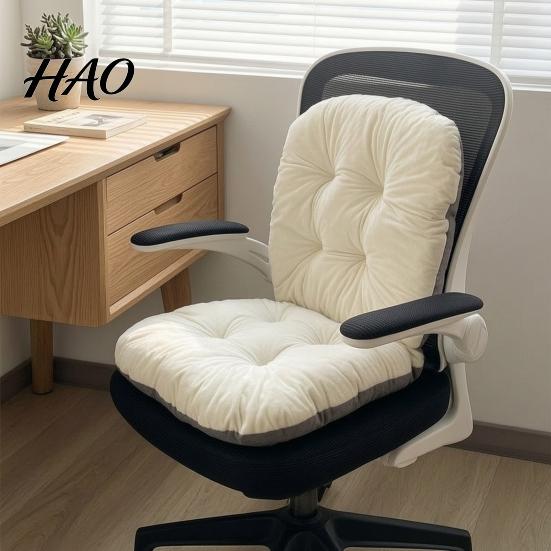 Cozy Chair Pad for Sitting Cushion with Back Support, Plush Seat Washable Ties, Soft Warm Office Dining Chairs Thickened Home
