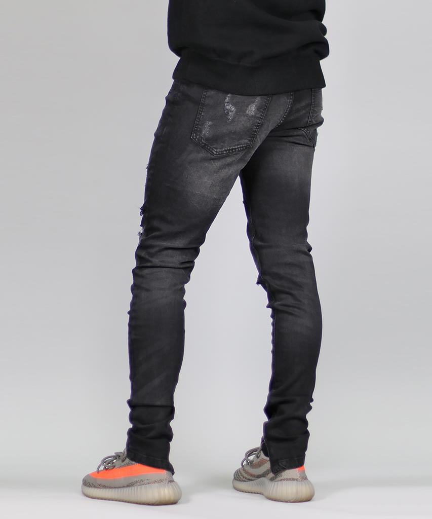Haipeodenim Black Gao Zipper Jeans