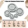 ABS Pottery Base Form Set, 5 Trimming Support Guides for Clay Bottom Shaping, Matte Finish Handling and Wheel Side Studio Tasks in Daily Use