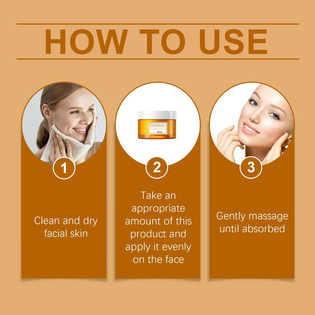 HOYGI Retinol Facial Moisturizing Cream Gentle Moisturizing Care Facial Skin Moisturizing Daily Application Cream