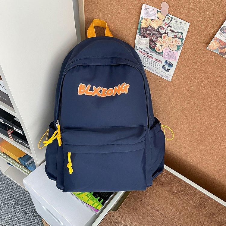 Schoolbag Japanese Ins Campus College Wind Lightweight Simple Casual Fashion Versatile School Bag Junior High School Student Backpack