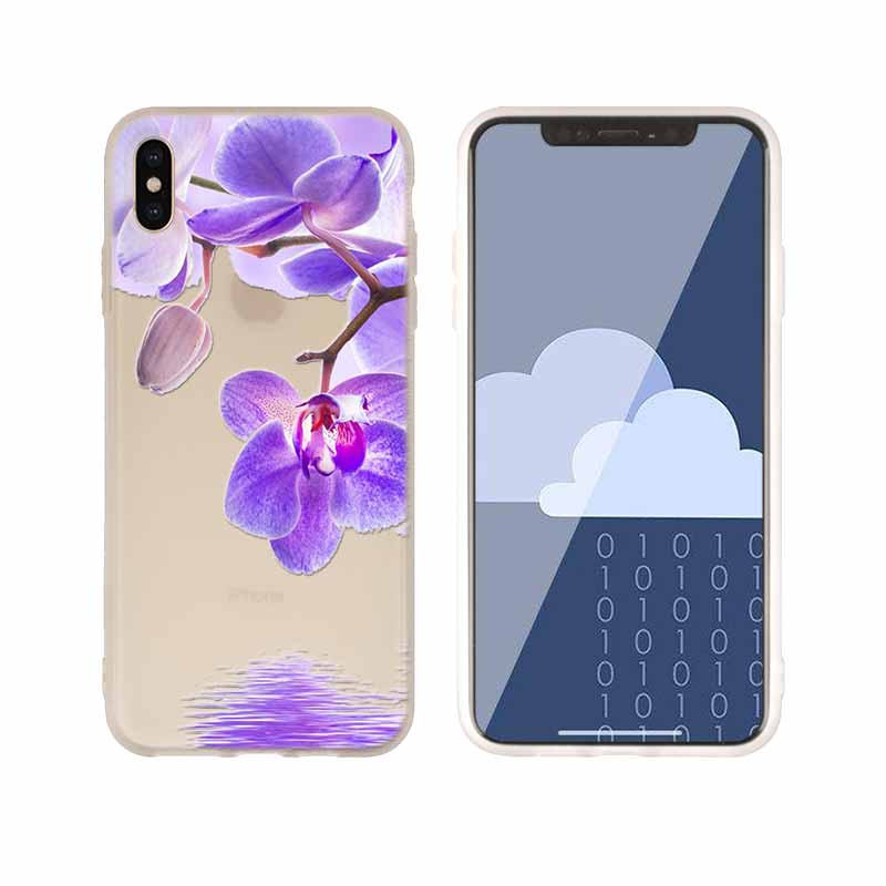 Orchid Flowers Colorful Soft Silicone Case For iPhone 13 11 12 Pro X XS Max XR 6 6S 7 8 Plus SE Mini Cover