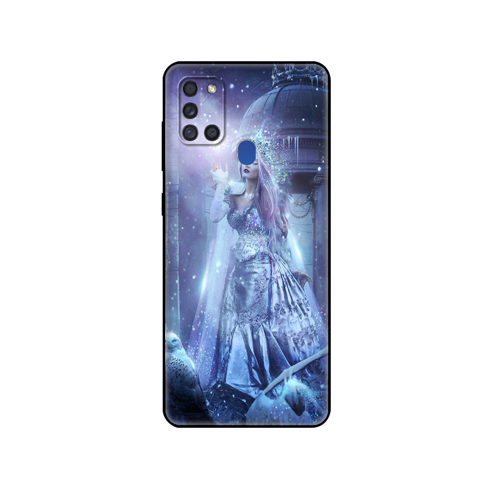 Schwarze TPU-Hülle für Samsung Galaxy A50 50S A30S A10 A01 A11 A21S A31 A41 A51 A71 M21 M30S S10 LITE Orakel der Nacht dunkles Licht