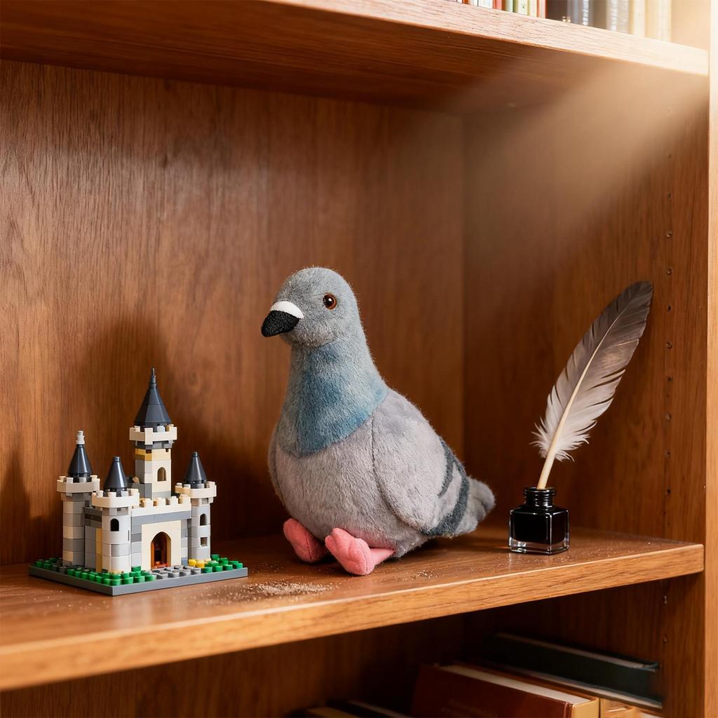 Pigeon Plush Toys High Fidelity Anime Cute Plushie Peace Bird Animals Simulation Desktop Ornaments For Home Decoration