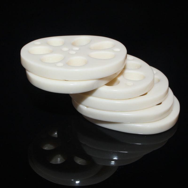 

Подвеска в виде ломтика корня лотоса из имитации слоновой кости, сделай сам, буддийские бусины, аксессуары бодхи 24x29mm слоновая кость/естественный