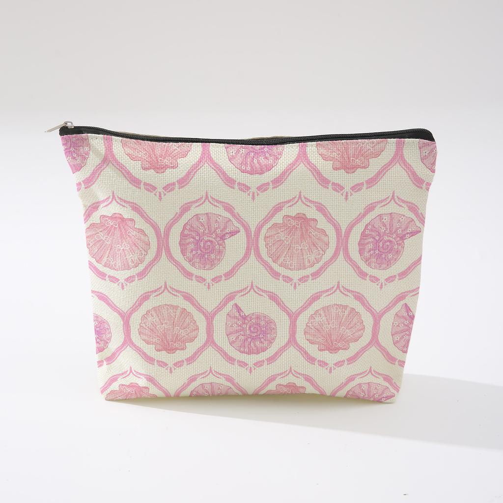 Pink Bowknot Zipper Storage Bag Travel Portable Wash Pouch Student Pencil Case Multi-Purpose Organizer for Women