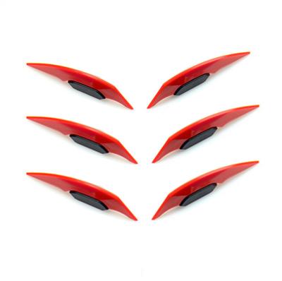 3 Paar Rote Kunststoff Motorrad Seiten-Winglets Windabweiser Spoiler Zierleiste Luftabweiser