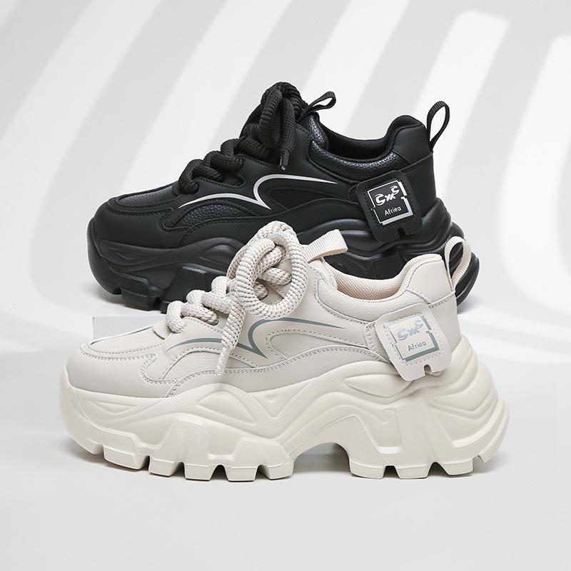 Platform Dad Shoes Women's Autumn and Winter New Muffin Shoes Casual Versatile Sports Shoes Korean Version of Platform Heightening Women's Shoes