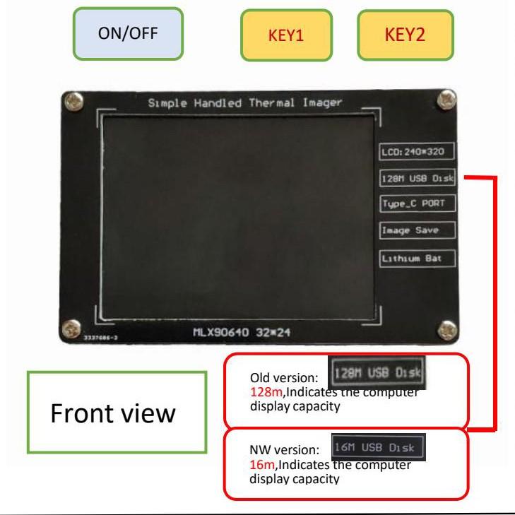 2.8inch LCD Digital Infrared Thermal Imaging Thermal Imager Temperature Detection