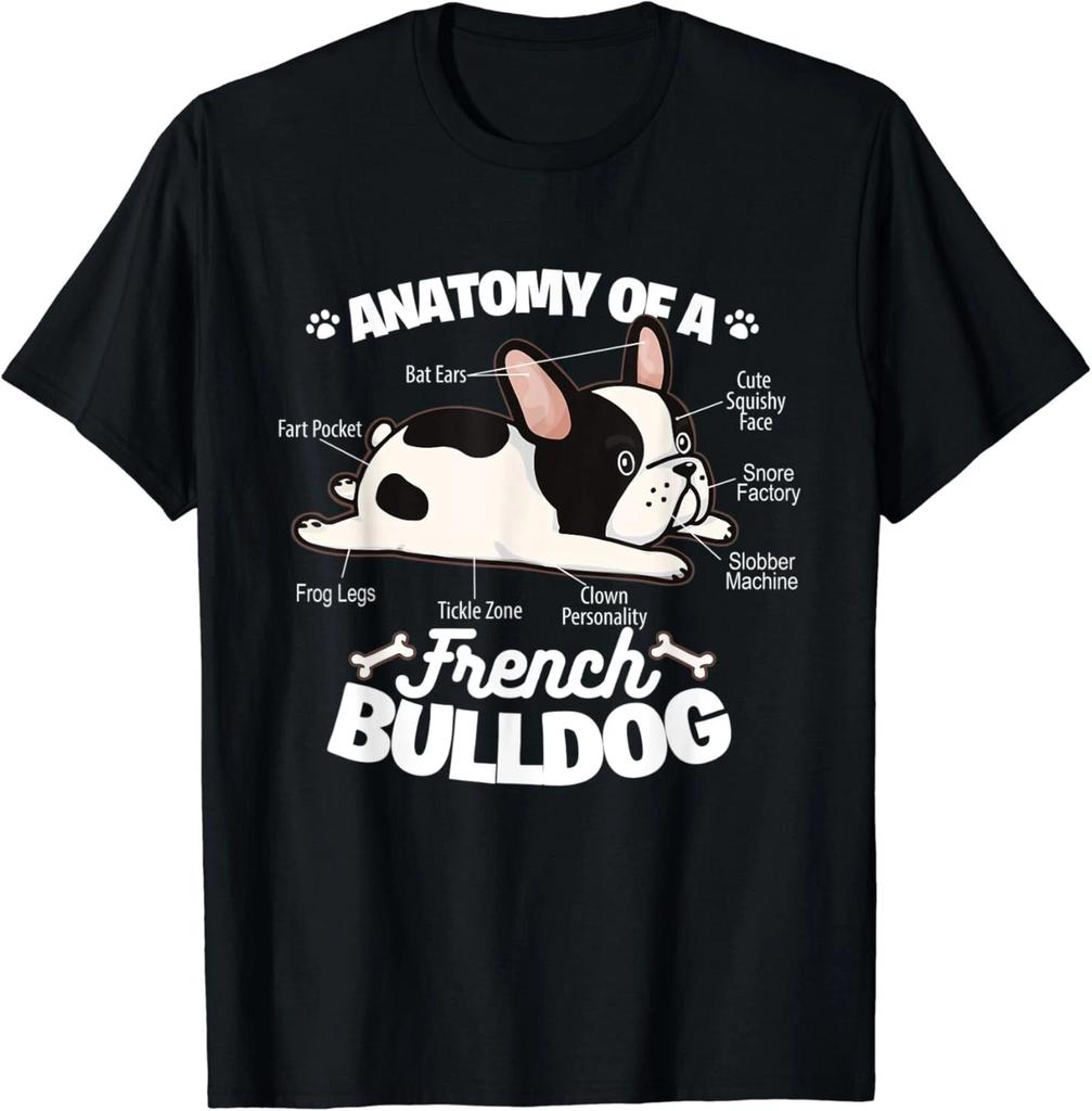 Bulldog Francese Grafica _ Anatomia di un Bulldog Francese Regalo T-Shirt Unisex