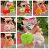 Cartoon Magnetic Key Ring Fluffy Backpack Pendant Portable Plush Fruit Keychain  Student