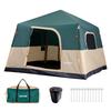 VEVOR Camping Tent, 6 Person Inflatable Cabin Tent with Rechargeable Pump, TPU Air Tube & 4 Large Mesh Windows