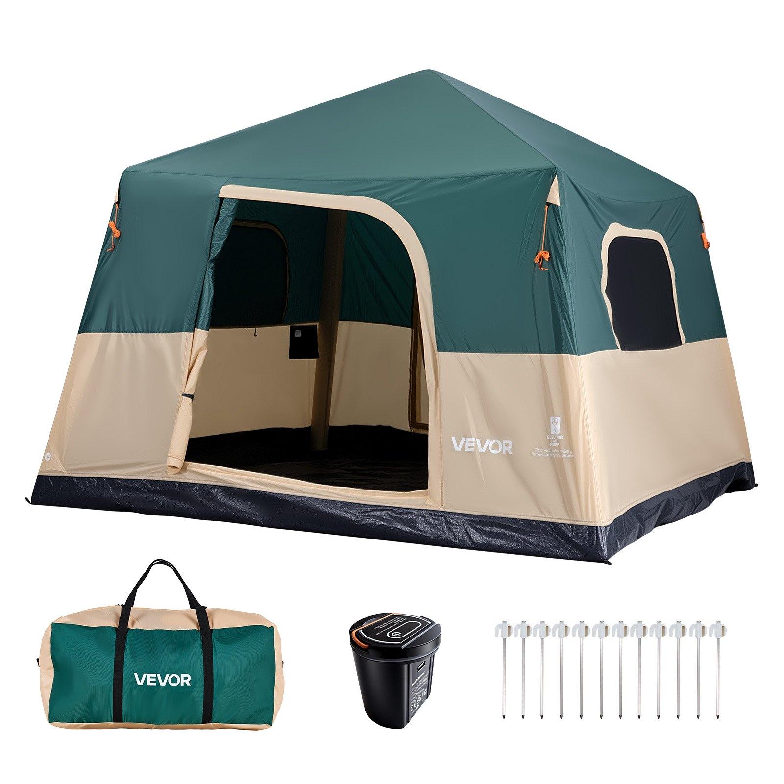 VEVOR Camping Tent, 6 Person Inflatable