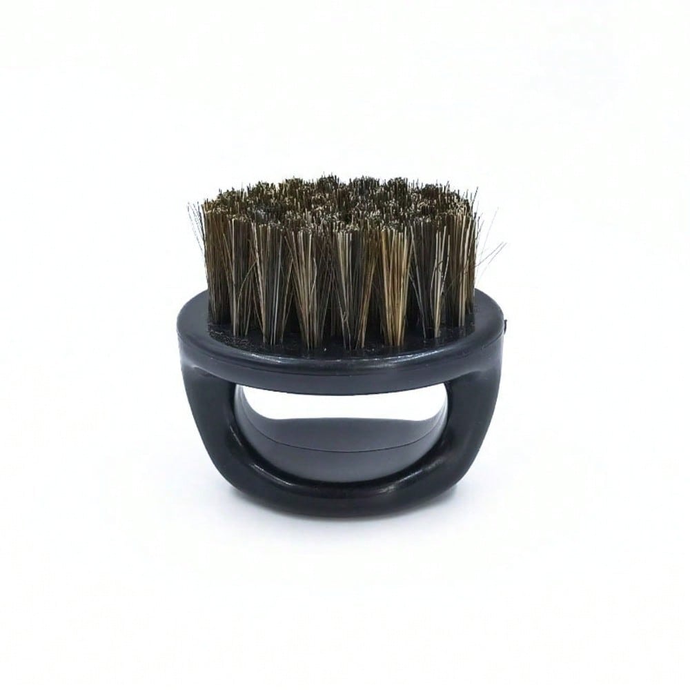 Vintage Pomade Finger Brush - Barber Shop Professional Finger Brush, Salon Pomade Comb, Soft Bristle Hair Brush For Styling And Grooming 1pc чёрный
