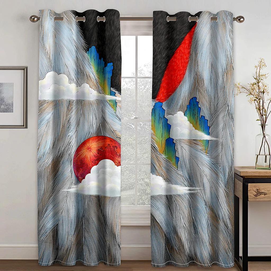Japanisch Schöner Kran Sonne Welle Berg Wolke Hochverdunkelungsvorhang Schlafzimmer Wohnzimmer Hotel Fenstervorhang 2 Paneele Verdunkelung