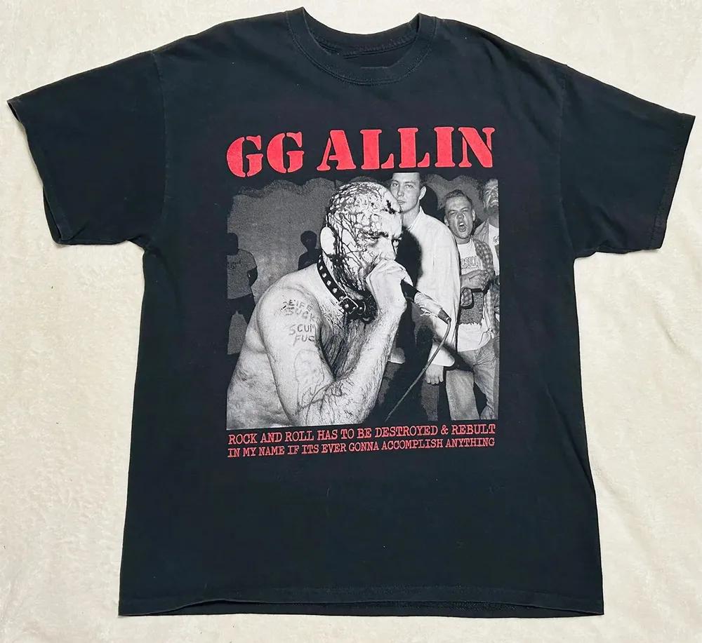 Unisex Short Sleeve Crew Neck Cotton T Shirt Gg Allin XXXL