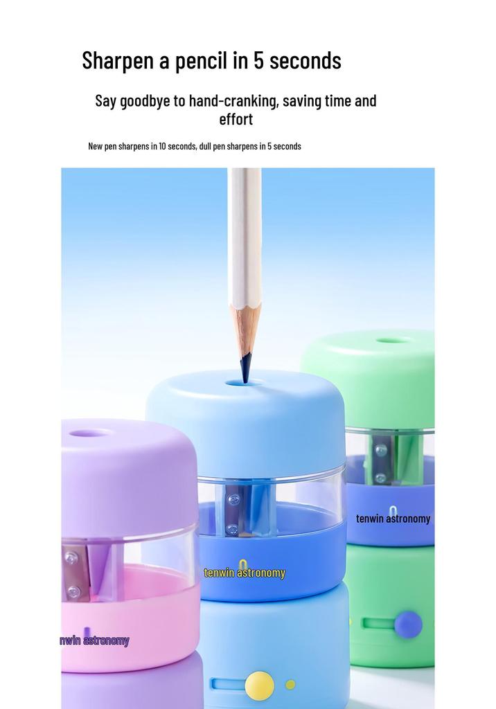Electric Pencil Sharpener for School Students, Dual Power S8321