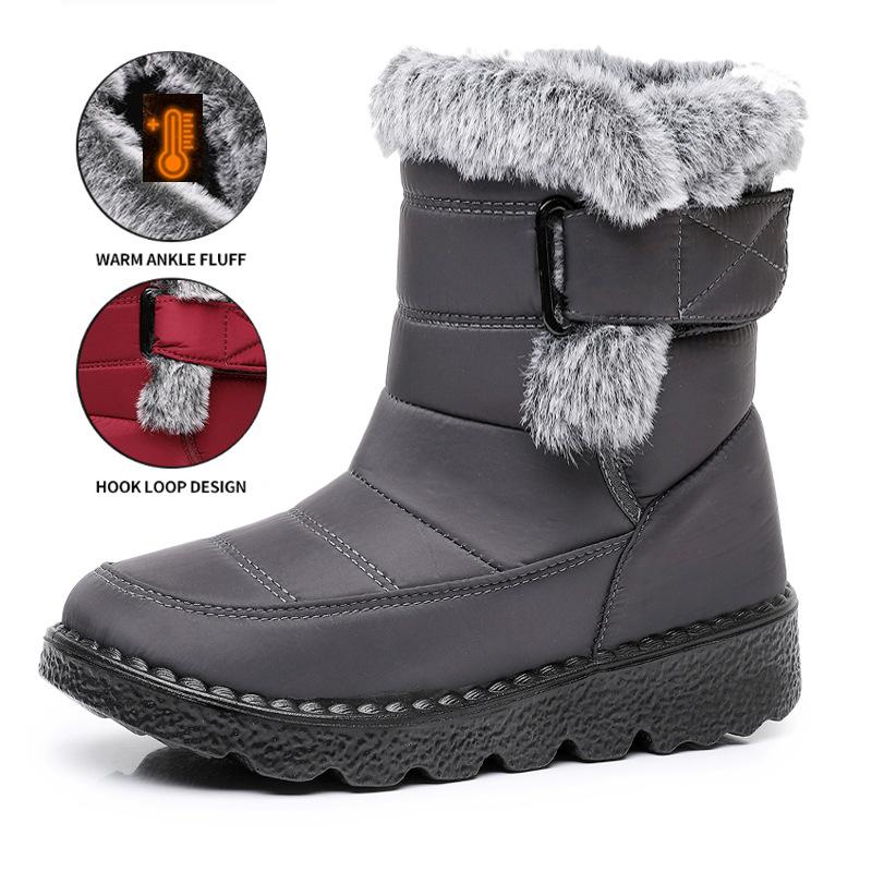Large Size Winter Snow Boots for Both Men and Women with Plush and Thick Cotton Boots Temu Height Increasing Thick Soled Cotton Shoes