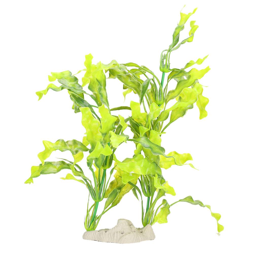 Plastic Aquarium Simulation Kelp Grass Artificial Water Plants Fish Tanks Landscape Decoration with White Base7945 Kelp