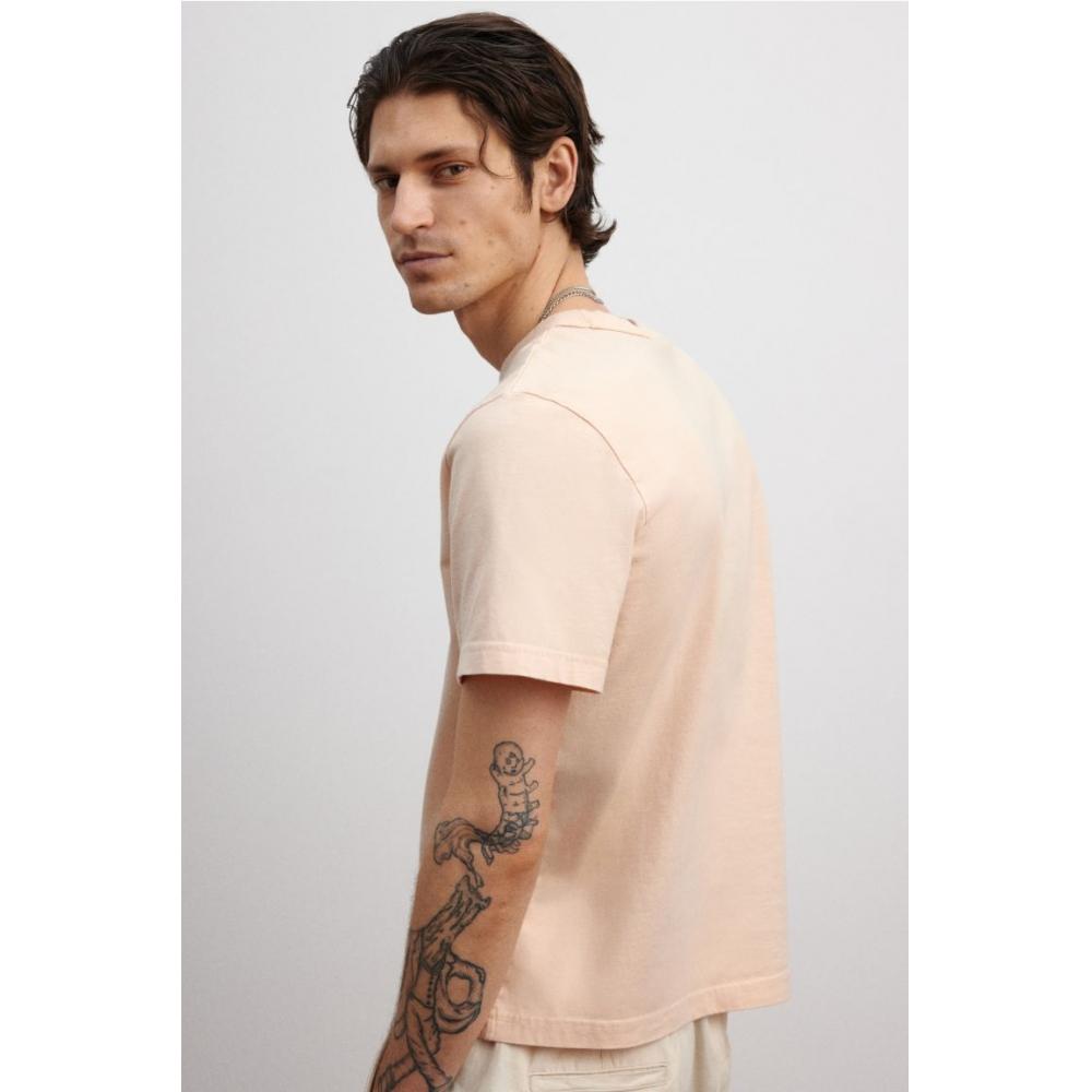 H M Regular FiT T sHirT Pale Orange