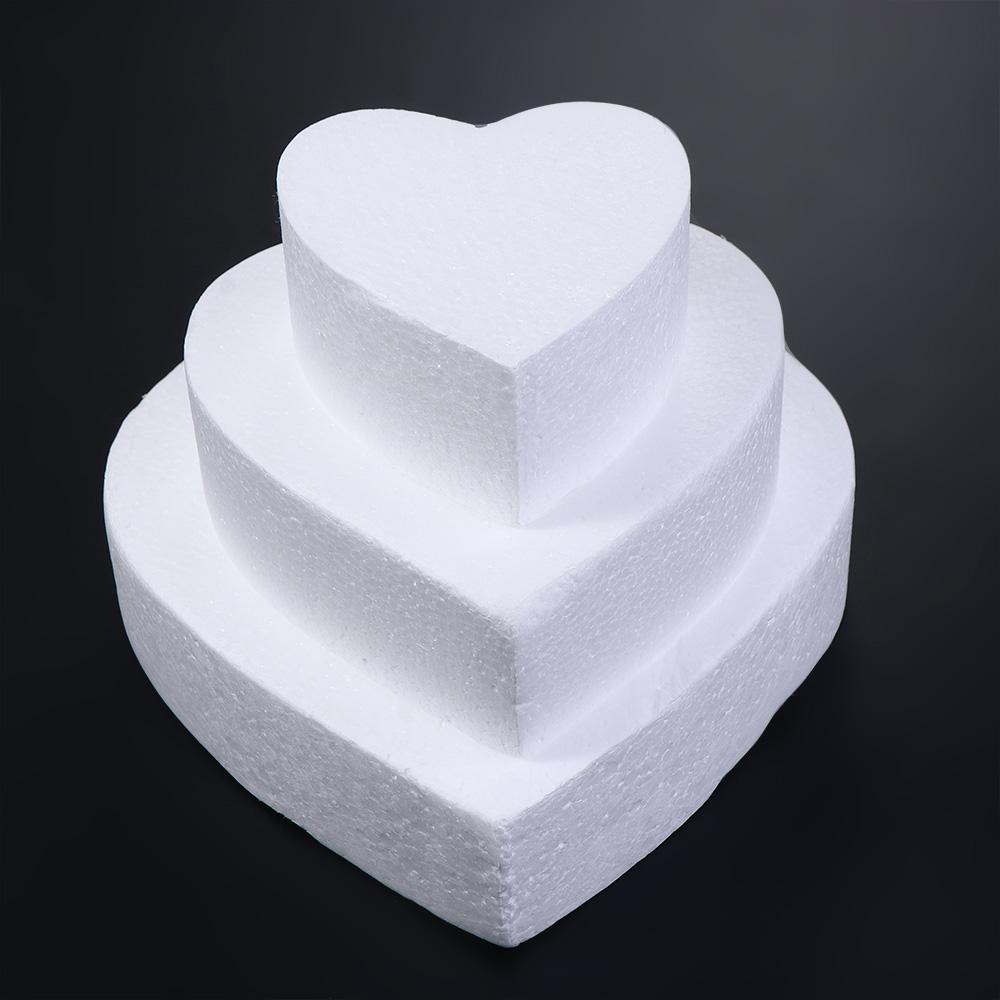 Kitchen Accessories Heart Shaped Dummy Cake Model DIY Model Cake Foam Mould Practice Model