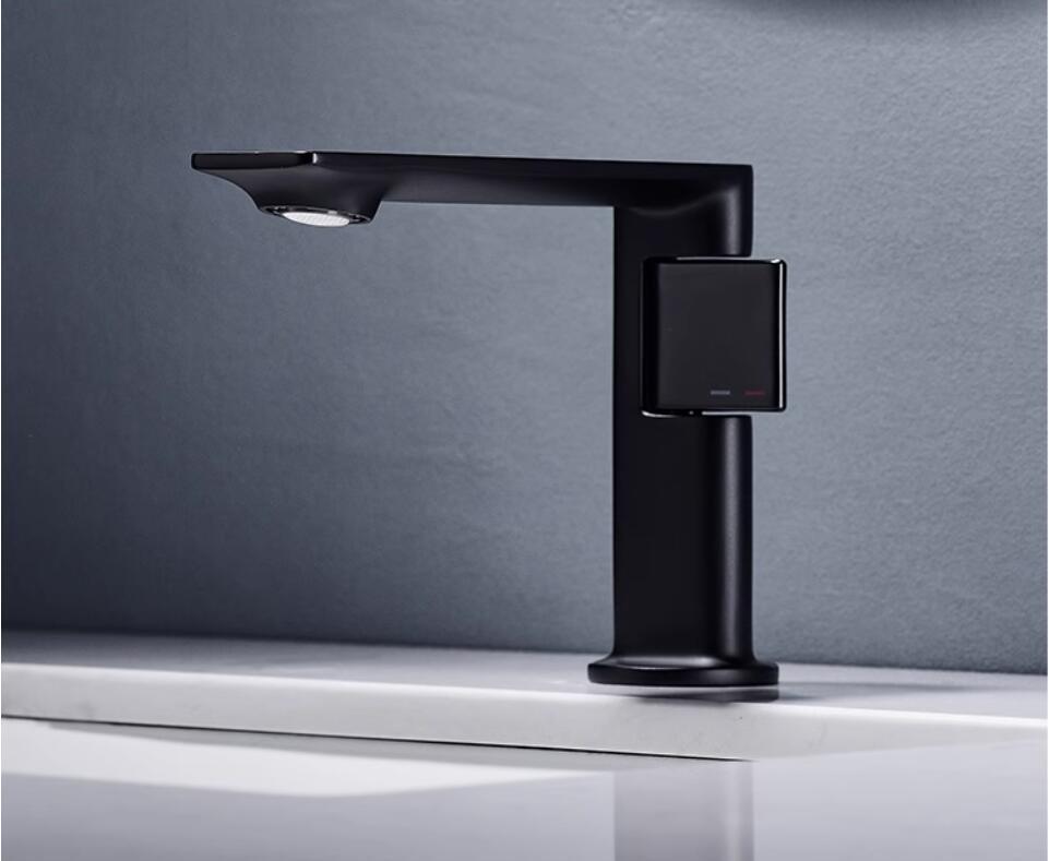 

New Bathroom Basin Faucet Gray Single Lever hot and cold Crane Brass Sink mixer Black Chrome Gray Tap чёрный