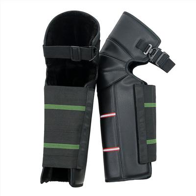 Warme Knieschützer für den Motorrad-Winter, PU-Leder, winddichte Beingamasche, verstellbarer Riemen, warme Leggings-Überzüge, Unisex-Chaps für Motorrad und Fahrrad im Winter